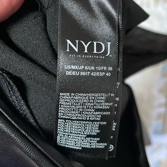 SCULPT*HER by NYDJ Faux Leather A Line Skirt - Picture 15 of 15